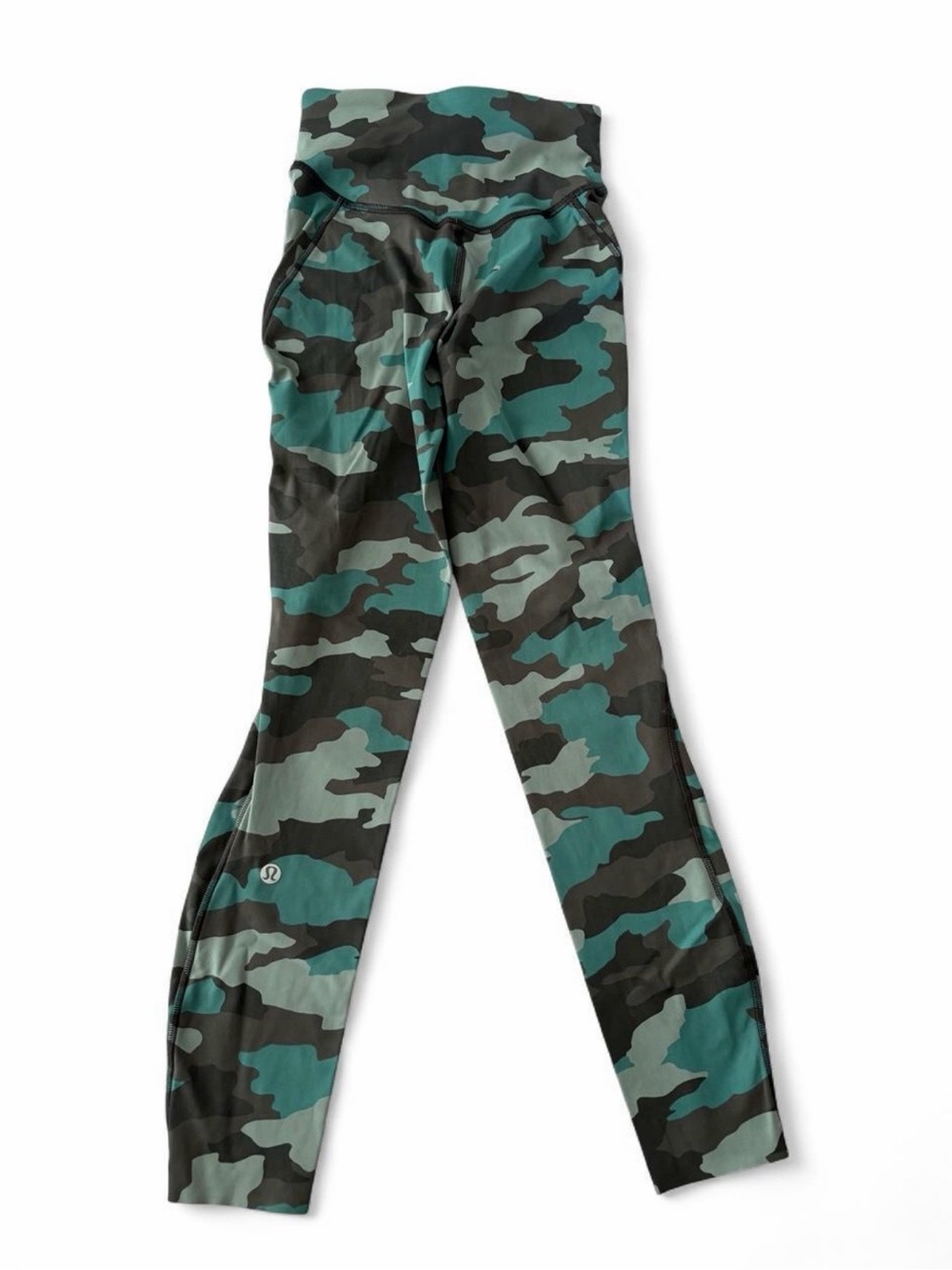 lululemon athletica Green Teal Camo Kids Leggings